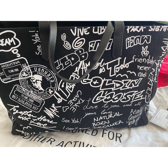 Golden Goose California Sketch Graffiti Tote Bag - Picture 4 of 6